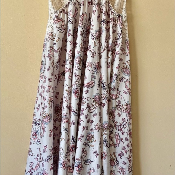 Victoria's Secret| Beautiful Cream Lace Satin Paisley Midi Chemise Negligee Sz S - Picture 5 of 8